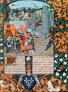 Manuscript Depicting a Battle from the Hundred Years War by French School