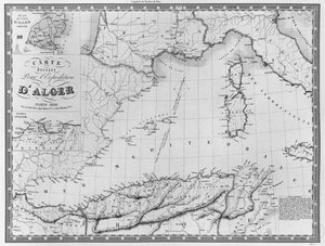 Map drawn up for the Algiers expedition, 1830