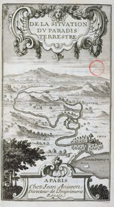 Map from De La Situation du Paradis Terrestre, 1691