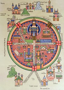 Map of Jerusalem and Palestine, Including the Sacred Sites and the Temple of Solomon