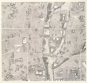 Map of Paris showing Île de la Cité, from L