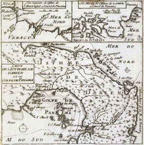 Map of the Isthmus of Darien and the Gulf of Panama in 