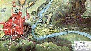 Map of the country of Lourdes in 1858, year of Bernadette Soubirous