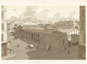Temple Market, 1840, and Convent of the Perpetual Adoration of the Blessed Sacrament by French School