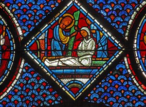 Mary Magdalene Window: Lazarus - His Resurrection by French School