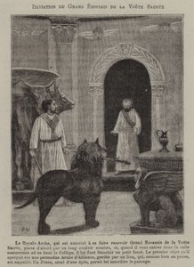 Masonic initiation ceremony by French School