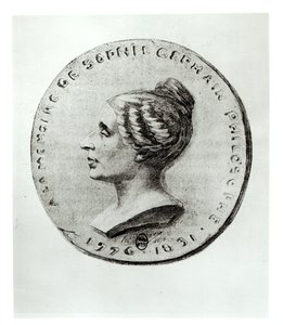 Medal depicting Sophie Germain by French School