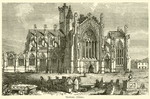 Melrose Abbey by French School