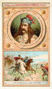 Merovech, king of the Salian Franks, and the invasion of the Huns, 451 by French School