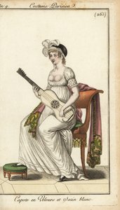 Merveilleuse playing a guitar