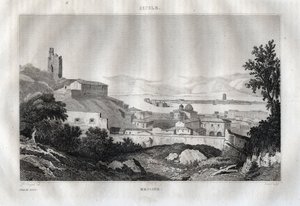 Messina - Sicily. Engraving from 