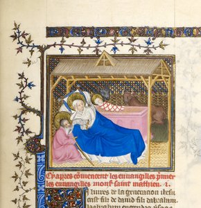 Miniature with Nativity of Christ, c.1403-1404 (detail) by French School