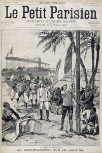 Mission Marchand: landing on the upper Nile - in Le Petit Parisien from 02/10/1898 by French School