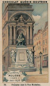 Moliere, Poet, 1622-1673, Fountain in Rue Richelieu by French School