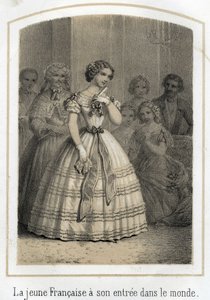 Society: the young French woman makes her entry into the world. She