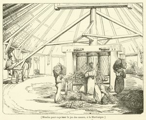 Mill for Extracting Cane Juice, in Martinique by French School