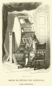 Method of Winding Skeins Without Swifts (engraving) by French School