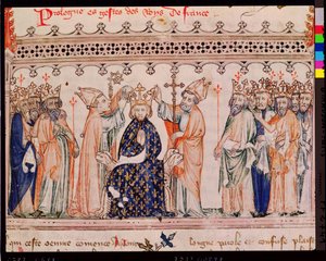 The Consecration of Philippe III le Hardi, King of France, from the Grandes Chroniques de France