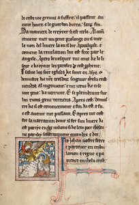 Commentary on the Apocalypse of St John, late 13th century (Ms65 f3r) by French School
