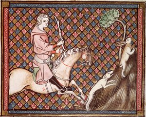 Hunting Hares, from Ovide Moralise written by Chretien Legouais