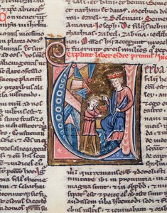 The Prophet Nehemiah, miniature from a Latin Bible
