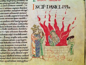 The Children in the Furnace, from the Bible of Etienne Harding by French School