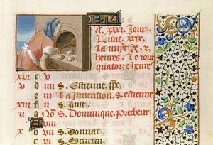 August: Baking Bread, from a Book of Hours
