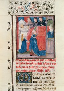 Final Illness of Count Baldwin V of Hainault by French School