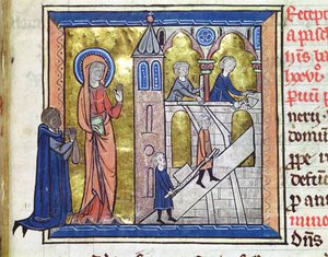 Construction of the Abbey, from the Censier de l