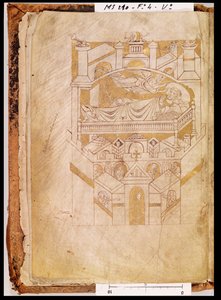 The Vision of Saint Aubert, from the Cartulaire de Mont-Saint-Michel by French School