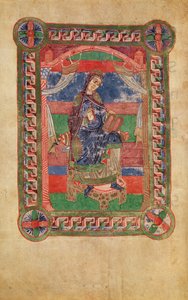 St. Radegund (518-87) on a Throne, from the Life of St. Radegund by French School