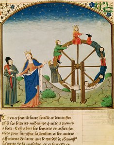 Boethius with the Wheel of Fortune, from De Consolatione Philosophiae, Translated by Jean de Meung