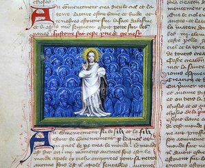 God Surrounded by Angels, from the Bible des Grands Augustins by French School