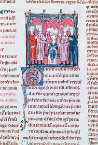 Enthronement of a Bishop, from Decrets de Gratien by French School