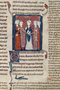 A Marriage Scene, from Decrets de Gratien by French School
