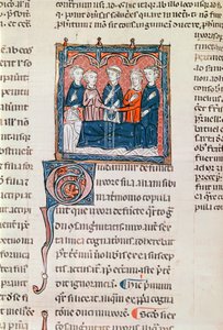The Marriage of a Widower, from Decrets de Gratien by French School