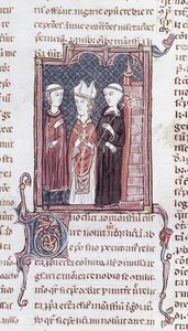 A Monk, a Bishop and an Abbot, from Decrets de Gratien by French School
