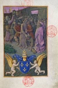 Judas Kissing Christ, Miniature from the Heures de Charles de France, c.1466-69