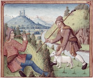 Tityrus Meets Meliboeus, from The Eclogues by Virgil with a Commentary by Servius