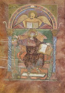Ms 4 fol.66v St. Mark, from the Gospel of St. Riquier, c.800
