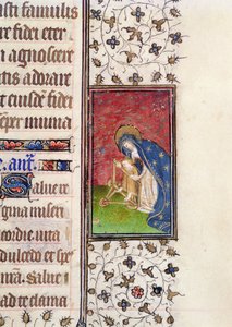 Virgin and Child, detail from a French Book of Hours, c.1445-50