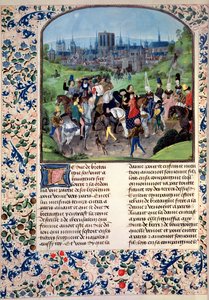 Entry of Young Louis II of Anjou into Paris, from Froissart