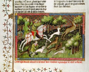 Stag Hunting, from the Livre de la Chasse by Gaston Phebus de Foix