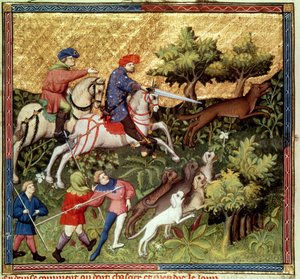 Wolf hunt, from a book by Gaston Phebus de Foix
