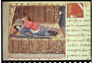 A bed scene, from 