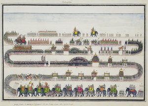 Muharram Ceremony, Faizabad, 1772 from The Gentil Album, Published in 1774 by French School