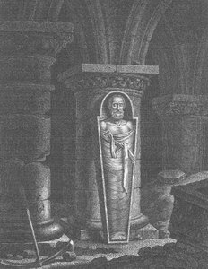 Mummy of Henri IV, King of France, exhumed by the revolutionaries, at the basilique Saint-Denis, 14th-25th October 1793