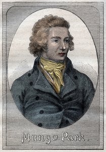 Portrait of Mungo Park, Scottish explorer - illustration from The Great Mariners of the 18th century