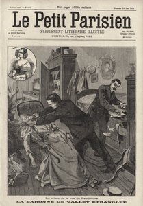Murder of the elderly Baronne de Valley in her home on the Rue de Penthievre, Paris by French School