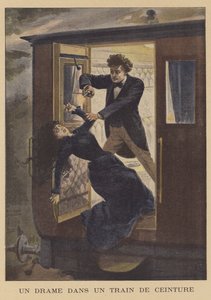 Murder on a Ceinture railway train in Paris by French School
